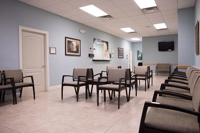 Office lobby and reception area at Louisiana Dental Center Hammond